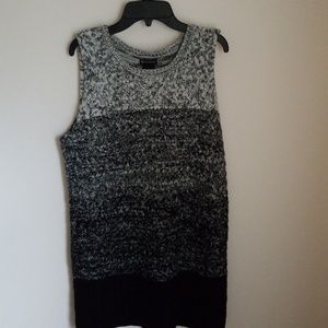 A black and white tank sweater